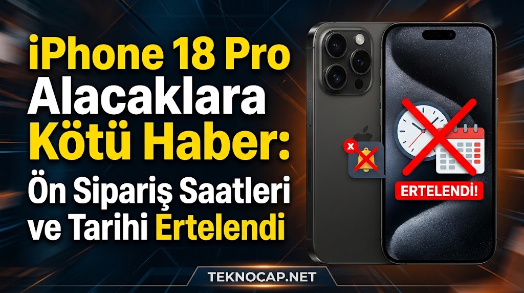 iPhone 18 Pro Alacaklara Kötü Haber: Ön Sipariş Saatleri ve Tarihi Ertelendi