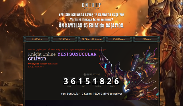 Knight Online Yeni Sunuculara
